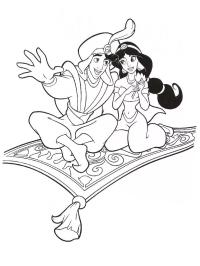 Aladdin et Jasmine sur le tapis