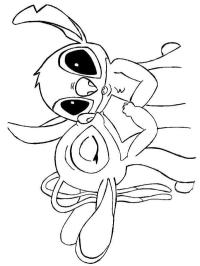 Coloriage Disney-stitch-surf (Coloriages Disney) - jeu pour fille