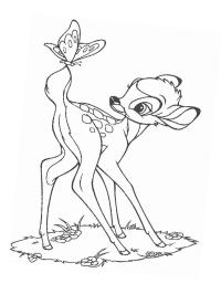 Bambi avec papillon