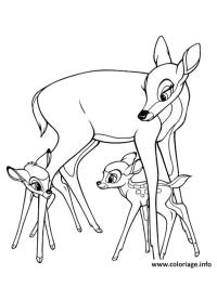 Bambi avec sa mère et Féline