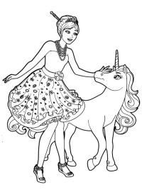 Barbie avec licorne