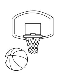 panier de basket avec ballon