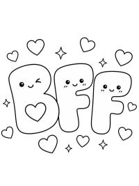 Lettres BFF mignonnes