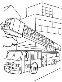 Camion-échelle de pompiers