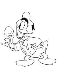 Donald Duck avec une glace