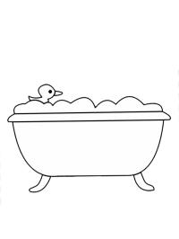 Canard dans un bain