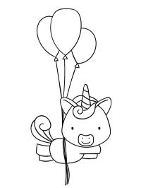 Licorne avec ballons