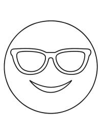 &Eacute;moji avec des lunettes de soleil