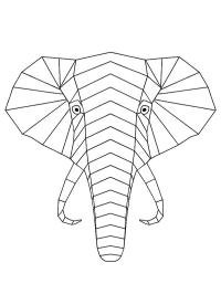 Éléphant géométrique