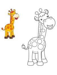 Colorier une girafe