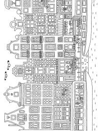 maisons le long du canal à Amsterdam