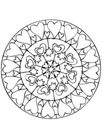 mandala petits coeurs