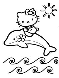 Hello Kitty sur un dauphin