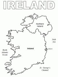 carte de l'irlande