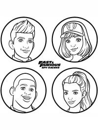 Visages de personnages The Fast and the Furious