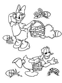 Daisy et Donald cherchent des oeufs de Pâques