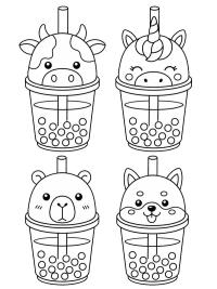 Tasses &agrave; th&eacute; aux perles kawaii