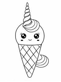 Glace licorne kawaii