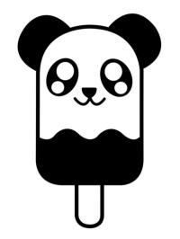 Crème glacée Panda Kawaii