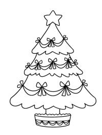 Sapin de Noël avec des nœuds de Noël