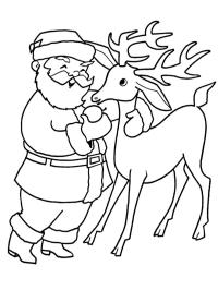 Le Père Noël et ses rennes