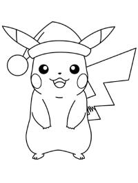 Pikachu avec le bonnet du Père Noël