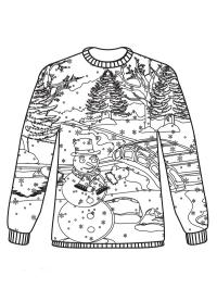 pull de noël bonhomme de neige