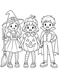Enfants déguisés pour Halloween