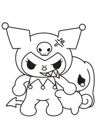 Kuromi protège Cinnamoroll