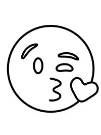 emoji visage bisou