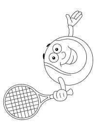 Balle de tennis souriante