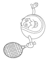Balle de tennis souriante