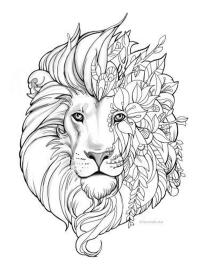 Tatouage lion mandala