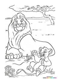 Roi Lion Mufasa et Simba