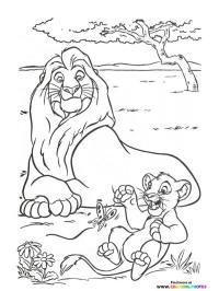 Roi Lion Mufasa et Simba