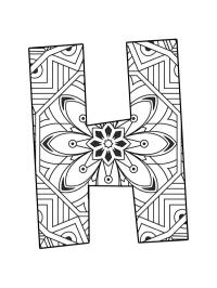 Lettre H Mandala