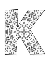 Lettre K Mandala