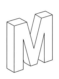 Lettre M en 3D