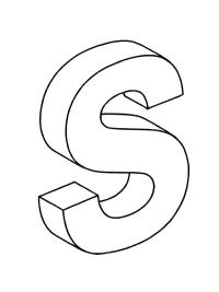 Lettre S en 3D