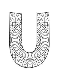 Lettre U Mandala