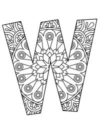 Lettre W Mandala