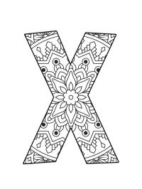 Lettre X Mandala