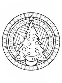 Mandala arbre de Noël