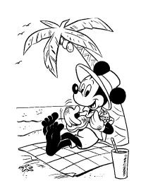 Mickey mouse à la plage