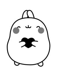 Molang tient un cœur