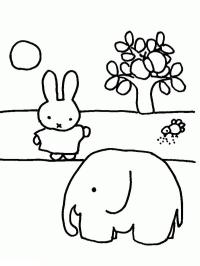 miffy avec éléfant