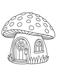 Maison dans un champignon