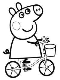 Peppa sur le vélo