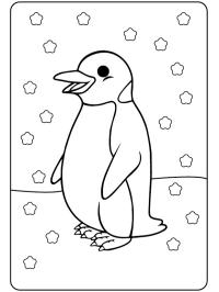 Pingouin dans la neige