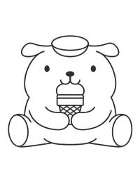 Pompompurin mange une glace